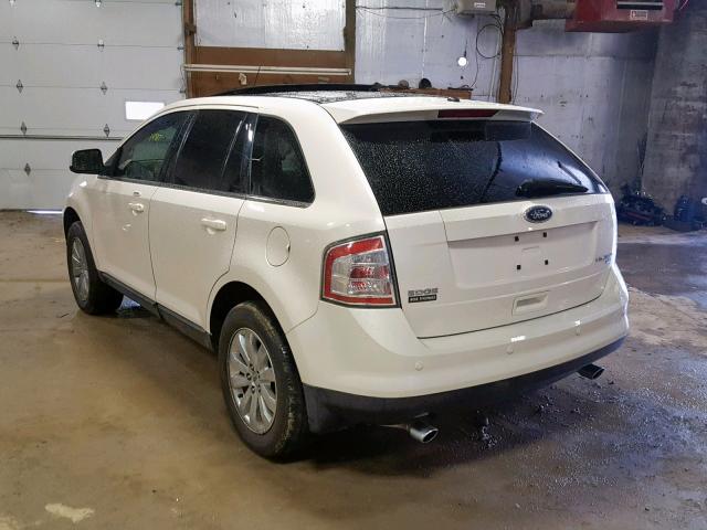 2FMDK49C08BA54338 - 2008 FORD EDGE LIMIT WHITE photo 3