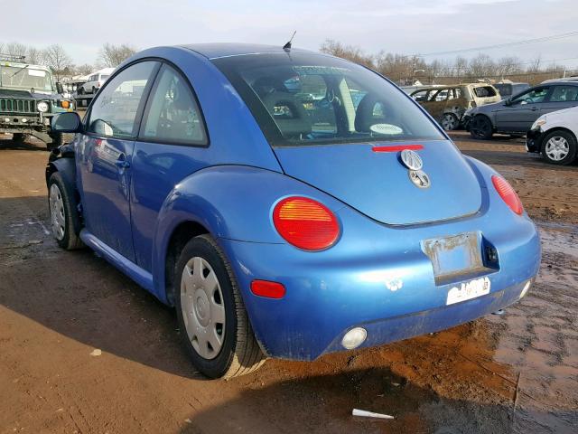 3VWBK21C01M443283 - 2001 VOLKSWAGEN NEW BEETLE BLUE photo 3