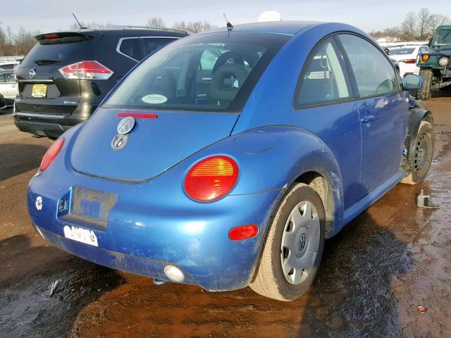 3VWBK21C01M443283 - 2001 VOLKSWAGEN NEW BEETLE BLUE photo 4