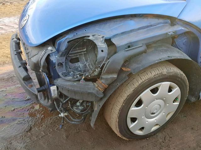 3VWBK21C01M443283 - 2001 VOLKSWAGEN NEW BEETLE BLUE photo 9