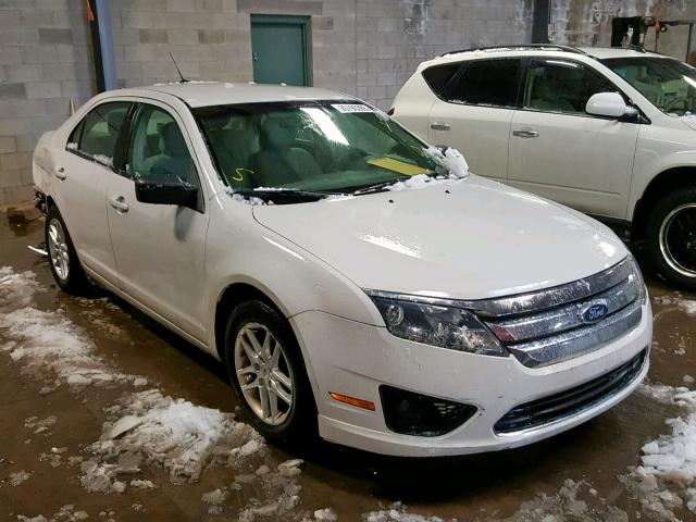 3FAHP0GA8CR117638 - 2012 FORD FUSION S WHITE photo 1