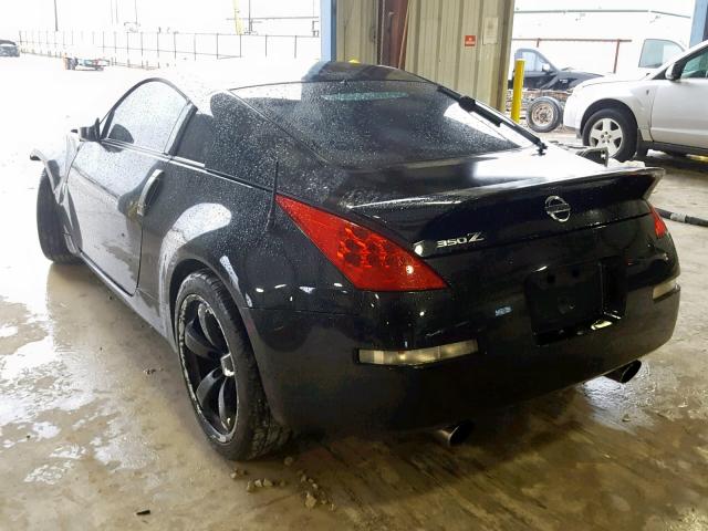 JN1AZ34D76M308182 - 2006 NISSAN 350Z COUPE BLACK photo 3