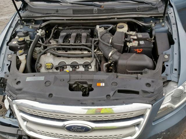 1FAHP2EWXAG137422 - 2010 FORD TAURUS SEL BLUE photo 7