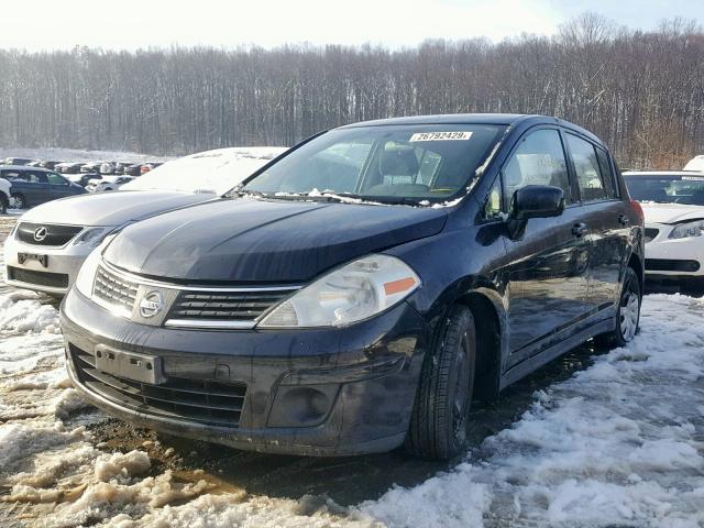 3N1BC13E68L385465 - 2008 NISSAN VERSA S BLACK photo 2