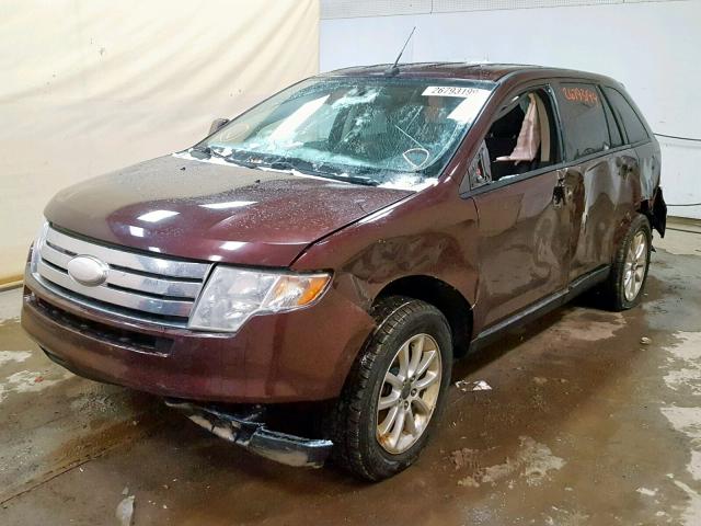 2FMDK3JC0ABB09642 - 2010 FORD EDGE SEL MAROON photo 2