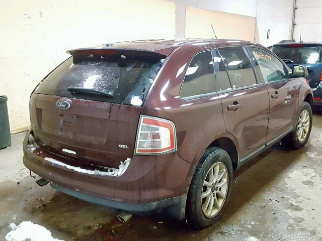 2FMDK3JC0ABB09642 - 2010 FORD EDGE SEL MAROON photo 4