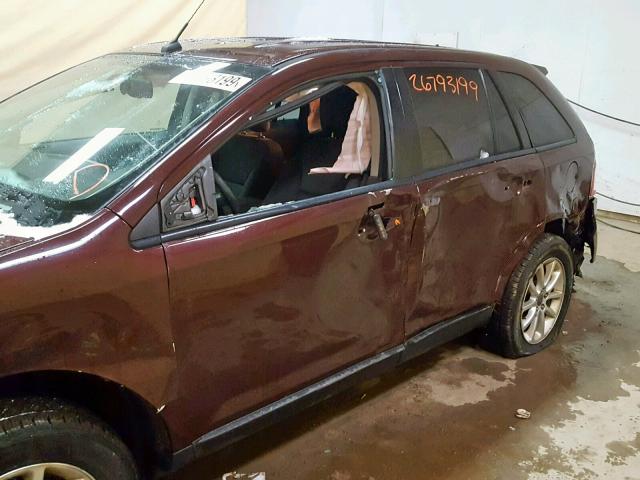 2FMDK3JC0ABB09642 - 2010 FORD EDGE SEL MAROON photo 9