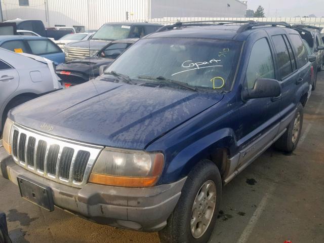 1J4GW48S9YC154012 - 2000 JEEP GRAND CHER BLUE photo 2