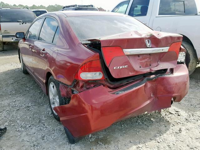 19XFA1F61BE024939 - 2011 HONDA CIVIC LX-S Tünd qırmızı foto 3