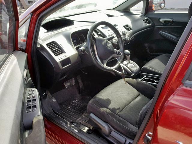 19XFA1F61BE024939 - 2011 HONDA CIVIC LX-S Tünd qırmızı foto 9