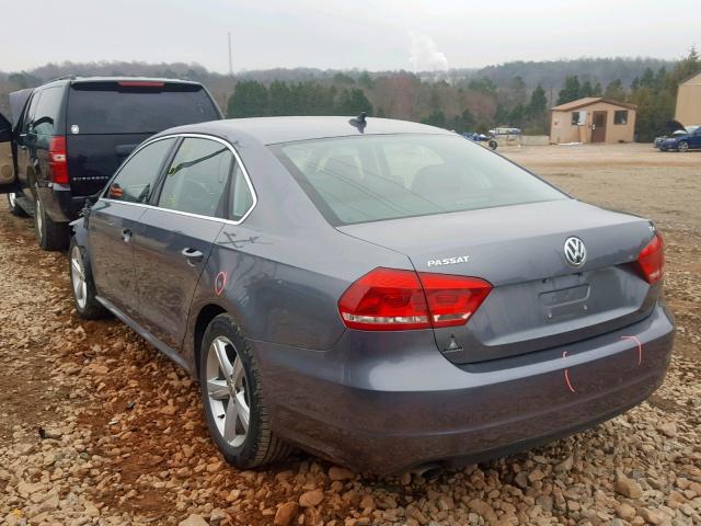 1VWAS7A33FC107368 - 2015 VOLKSWAGEN PASSAT S GRAY photo 3