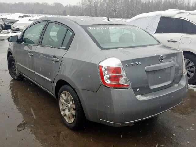 3N1AB6AP0BL640618 - 2011 NISSAN SENTRA 2.0 GRAY photo 3