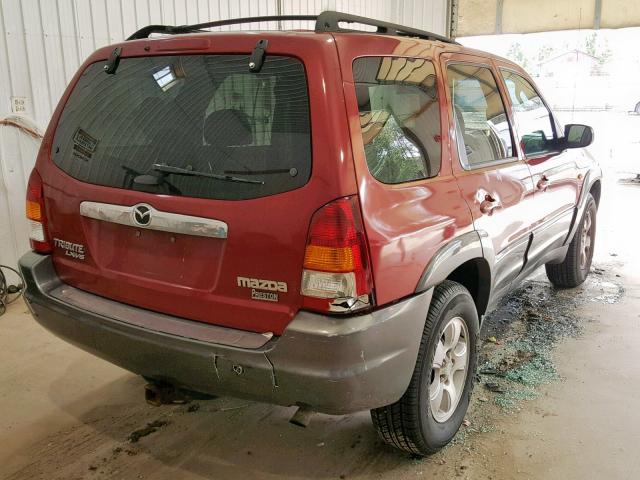 4F2YZ94133KM11305 - 2003 MAZDA TRIBUTE LX RED photo 4