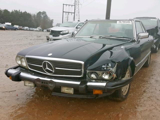 WDBBA48D0HA061373 - 1987 MERCEDES-BENZ 560 SL BLACK photo 2