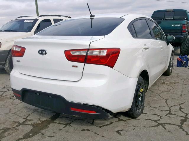 KNADM4A34F6492458 - 2015 KIA RIO LX WHITE photo 4