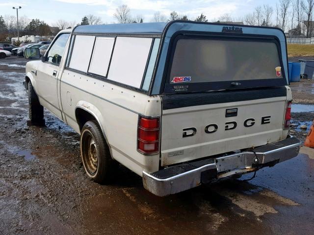 1B7FN14M6HS316436 - 1987 DODGE DAKOTA WHITE photo 3