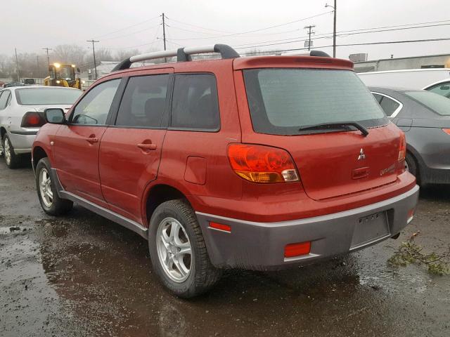 JA4LZ31F74U052225 - 2004 MITSUBISHI OUTLANDER RED photo 3