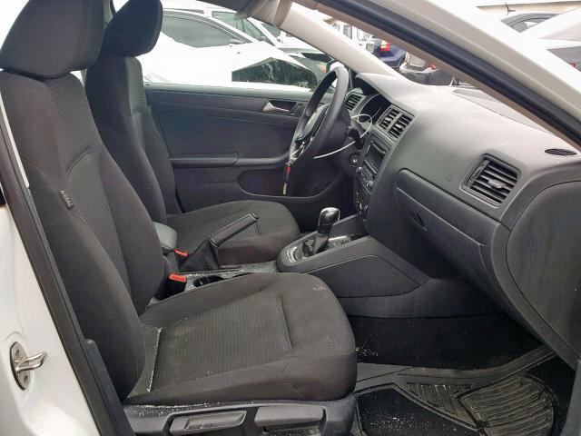 3VW2K7AJ3FM283841 - 2015 VOLKSWAGEN JETTA BASE WHITE photo 5