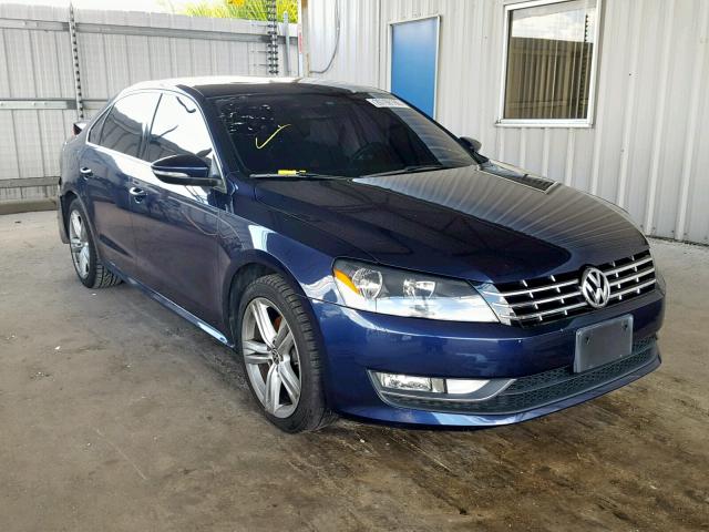 1VWBM7A37CC092853 - 2012 VOLKSWAGEN PASSAT SE BLUE photo 1