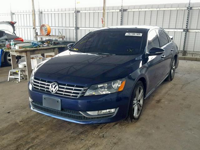 1VWBM7A37CC092853 - 2012 VOLKSWAGEN PASSAT SE BLUE photo 2