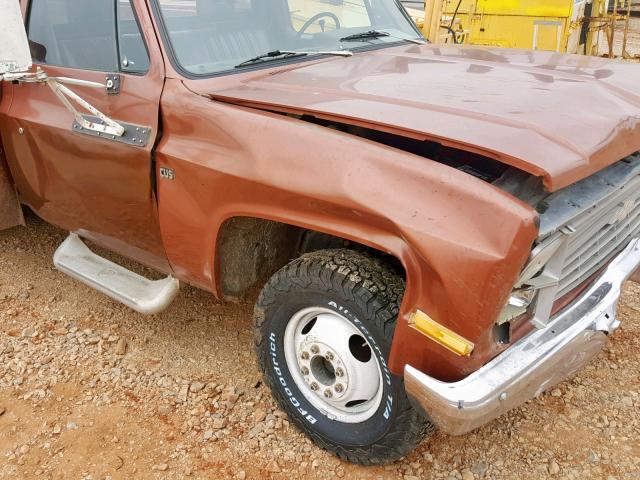 1GBHC34M1DV113915 - 1983 CHEVROLET C30 BROWN photo 10