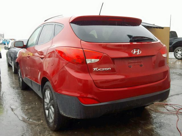 KM8JU3AG0FU011759 - 2015 HYUNDAI TUCSON LIM RED photo 3