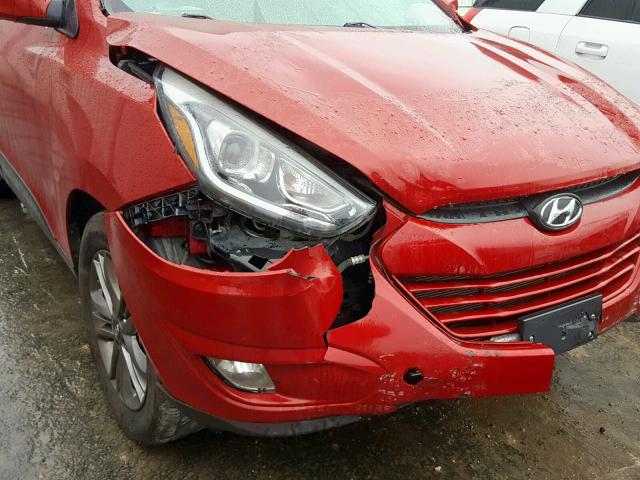 KM8JU3AG0FU011759 - 2015 HYUNDAI TUCSON LIM RED photo 9