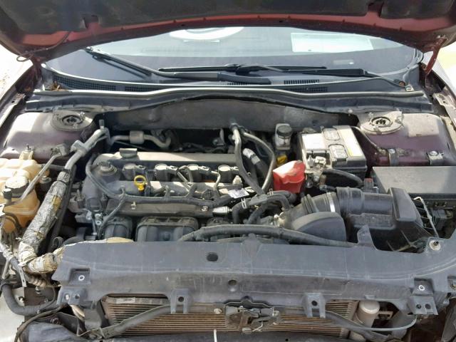 3FAHP0GA3BR273665 - 2011 FORD FUSION S MAROON photo 7