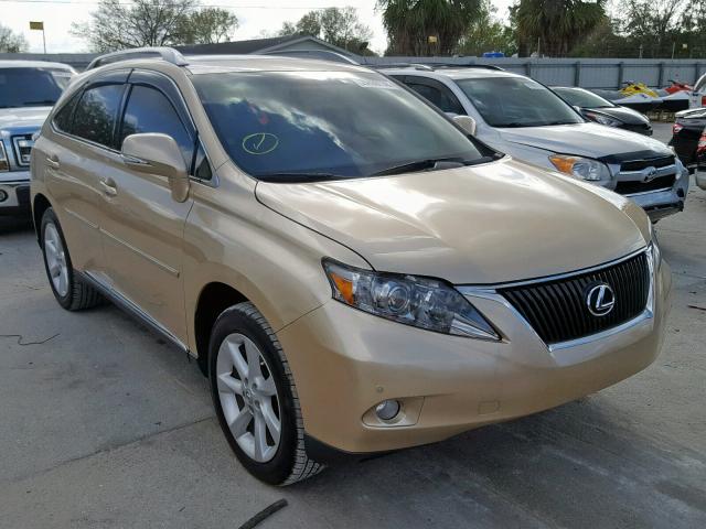 2T2ZK1BAXAC032955 - 2010 LEXUS RX 350 GOLD photo 1