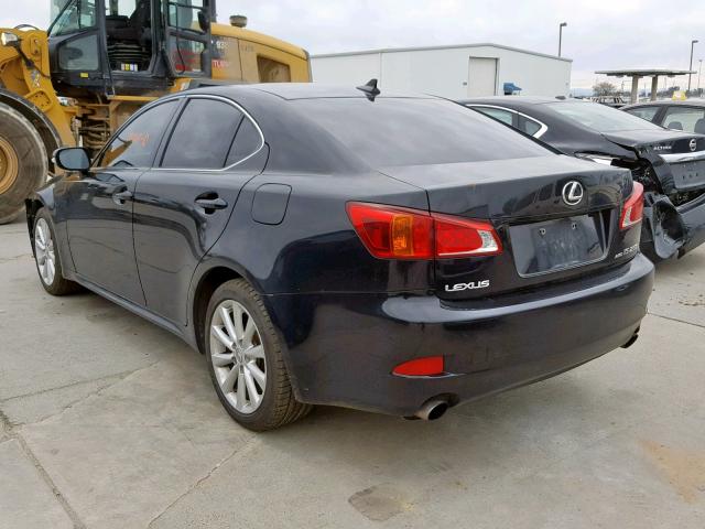 JTHCF5C24A5041711 - 2010 LEXUS IS 250 BLACK photo 3