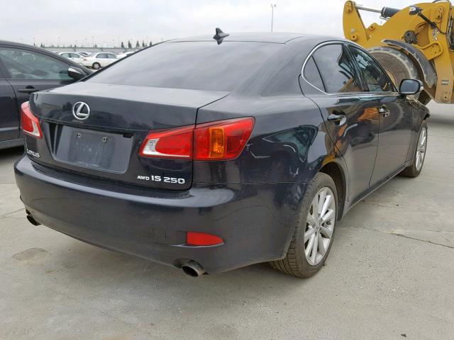 JTHCF5C24A5041711 - 2010 LEXUS IS 250 BLACK photo 4