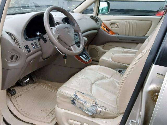 JT6HF10U2X0040740 - 1999 LEXUS RX 300 BEIGE photo 5