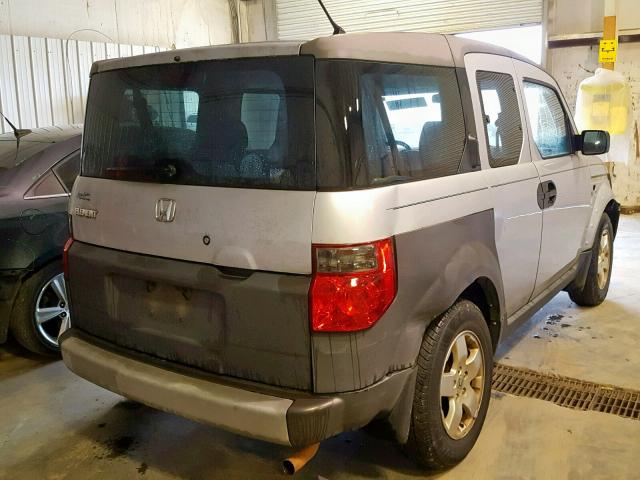 5J6YH18594L006427 - 2004 HONDA ELEMENT EX SILVER photo 4