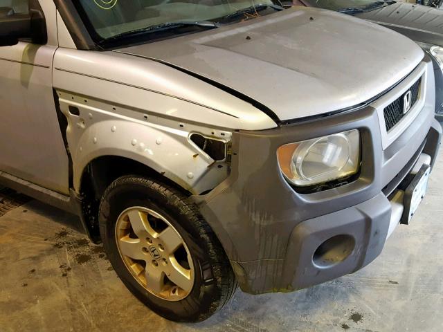 5J6YH18594L006427 - 2004 HONDA ELEMENT EX SILVER photo 9