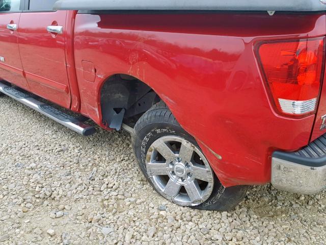 1N6BA0ED1BN308380 - 2011 NISSAN TITAN S RED photo 9