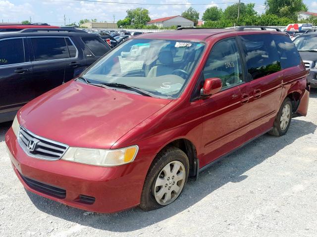 5FNRL18054B005856 - 2004 HONDA ODYSSEY EX MAROON photo 2