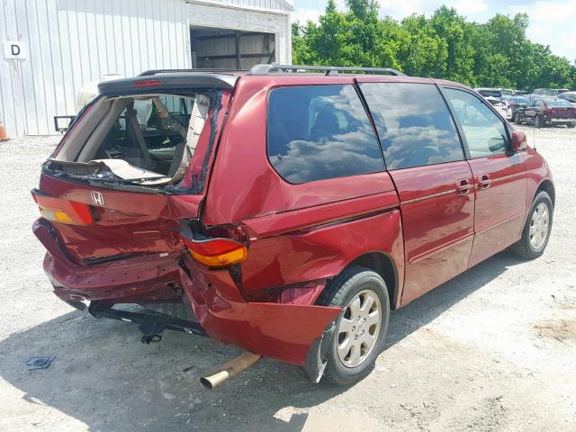 5FNRL18054B005856 - 2004 HONDA ODYSSEY EX MAROON photo 4