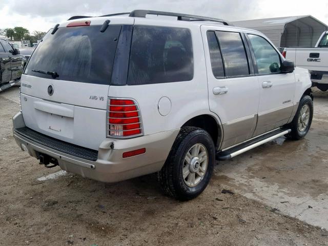 4M2DU86WX2ZJ20400 - 2002 MERCURY MOUNTAINEE WHITE photo 4