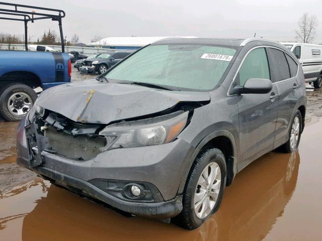 2HKRM4H72CH611515 - 2012 HONDA CR-V EXL GRAY photo 2