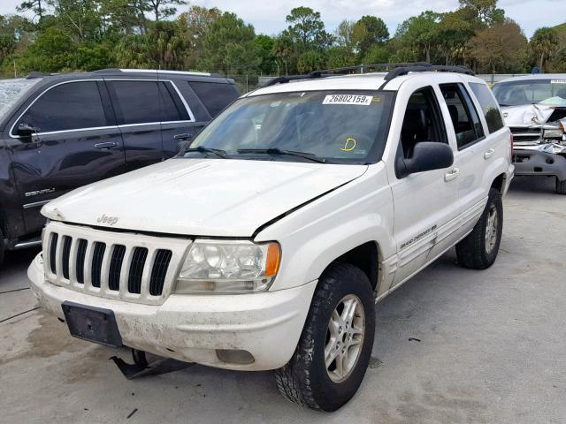 1J4G258N8YC107923 - 2000 JEEP GRAND CHER WHITE photo 2