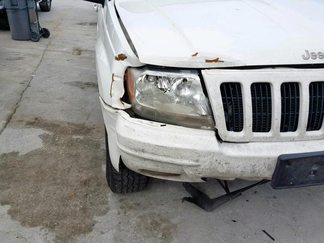 1J4G258N8YC107923 - 2000 JEEP GRAND CHER WHITE photo 9