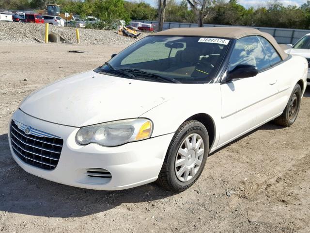 1C3EL45X54N161497 - 2004 CHRYSLER SEBRING LX WHITE photo 2