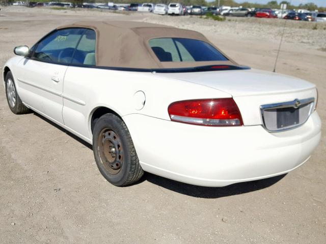 1C3EL45X54N161497 - 2004 CHRYSLER SEBRING LX WHITE photo 3