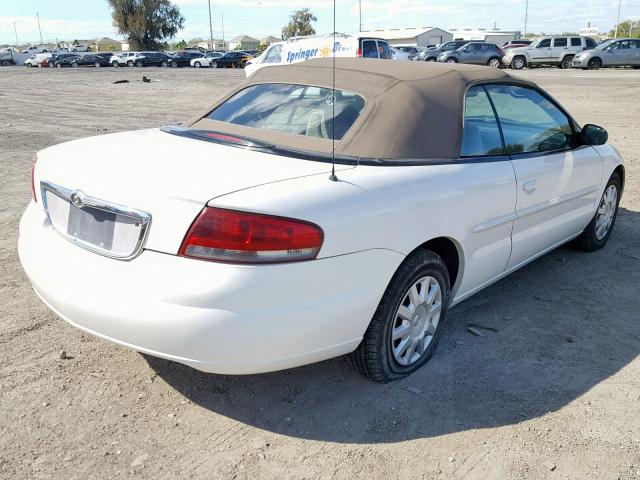 1C3EL45X54N161497 - 2004 CHRYSLER SEBRING LX WHITE photo 4