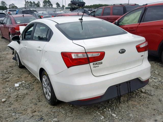 KNADM4A36G6544660 - 2016 KIA RIO LX WHITE photo 3