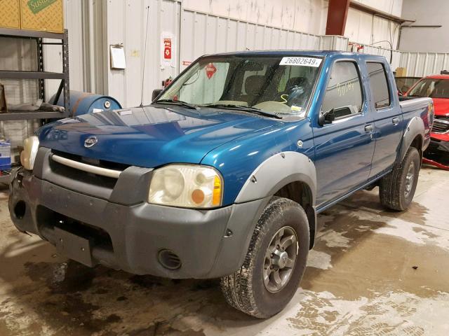 1N6ED27T53C472152 - 2003 NISSAN FRONTIER C BLUE photo 2