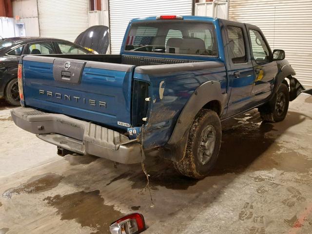 1N6ED27T53C472152 - 2003 NISSAN FRONTIER C BLUE photo 4