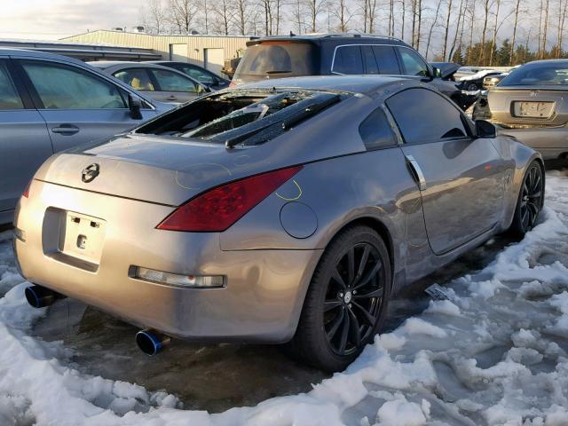 JN1BZ34D08M700640 - 2008 NISSAN 350Z COUPE GRAY photo 4