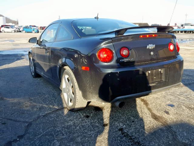 1G1AF1F54A7105525 - 2010 CHEVROLET COBALT 2LT BLACK photo 3