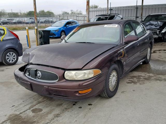 1G4HP54K51U198250 - 2001 BUICK LESABRE CU MAROON photo 2